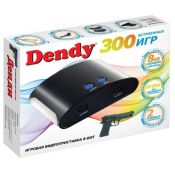 Игровая приставка Dendy 300 встроенных игр + световой пистолет черный