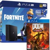 PlayStation 4 Pro (1 Tb)+Fortnite (код)+DOOM Eternal