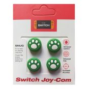 Накладки на стики для контроллеров Switch Joy-Con Лапки на зелёном (4 шт.)