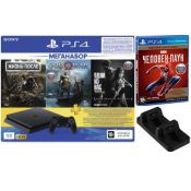 Sony PlayStation 4 (1Tb) +Сборник игр+зарядка+PS Plus 3 меc.(PS4)