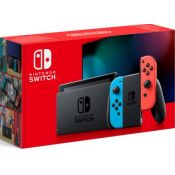 Nintendo Switch (неоновый красный / неоновый синий) Обновленная версия