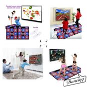 Танцевально-игровой коврик HDMI с джойстиками для двоих проводной музыка/игры/ аэробика русское меню ТV/ PC