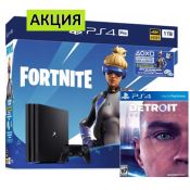 PlayStation 4 Pro (1 Tb) + Fortnite (код) + Detroit: Стать человеком