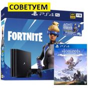 PlayStation 4 Pro (1 Tb) + Fortnite (код) + Horizon Zero Dawn