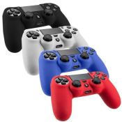 Защитный чехол для Dualshock 4 пластик, синий цвет с рисунком  [PS4]
